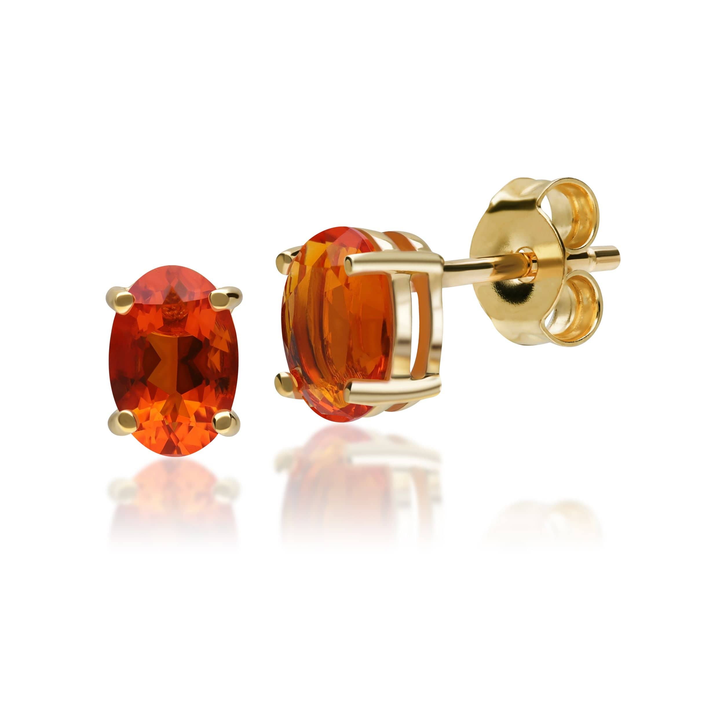 Fire opal stud on sale earrings