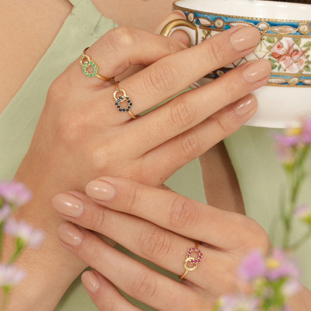 Gemstone Rings Collection in Sterling Silver and Gold