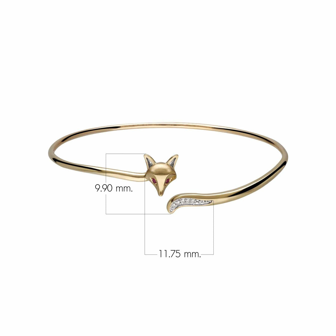 Gardenia Ruby Fox Ring In 9ct Yellow Gold