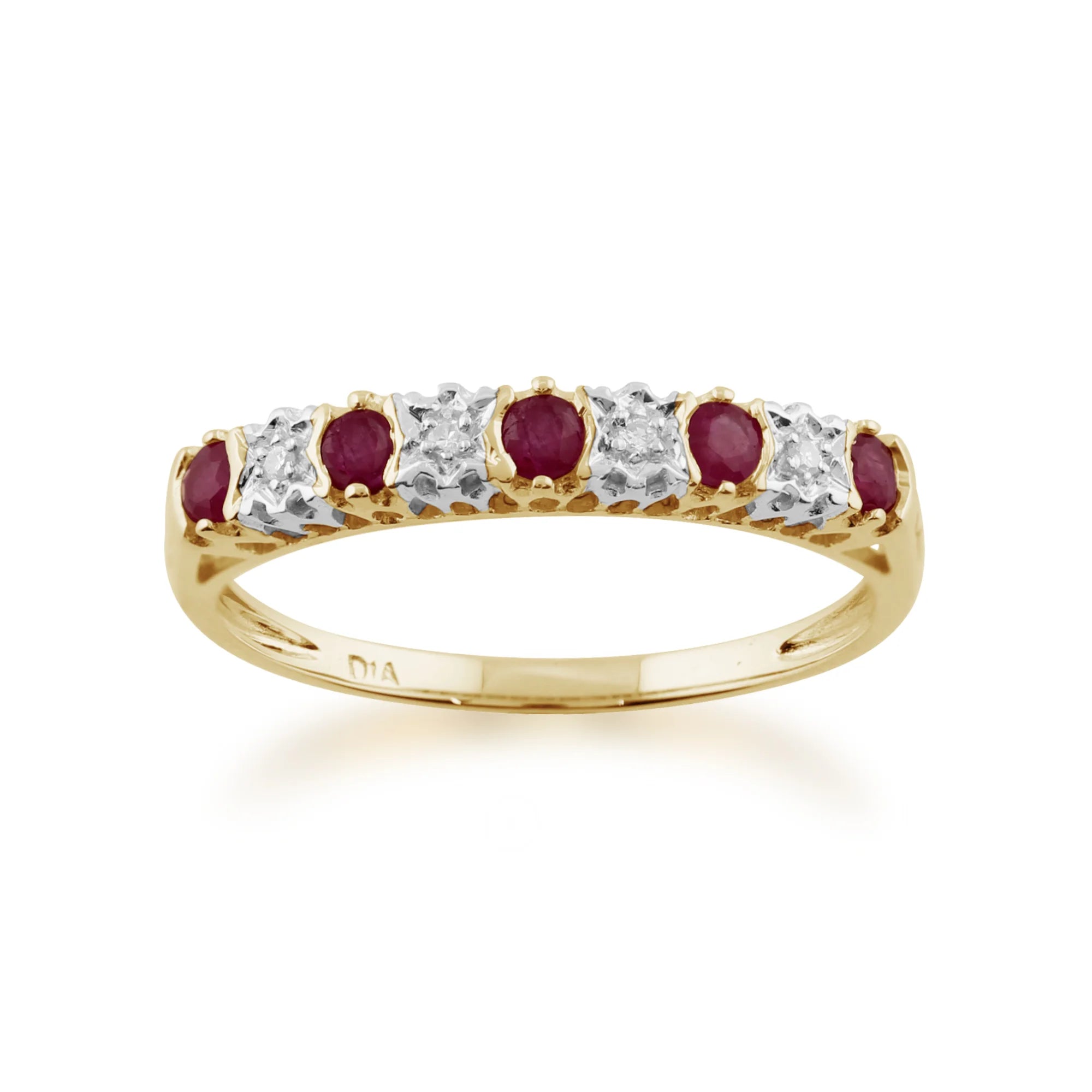 Garnet and diamond eternity ring deals