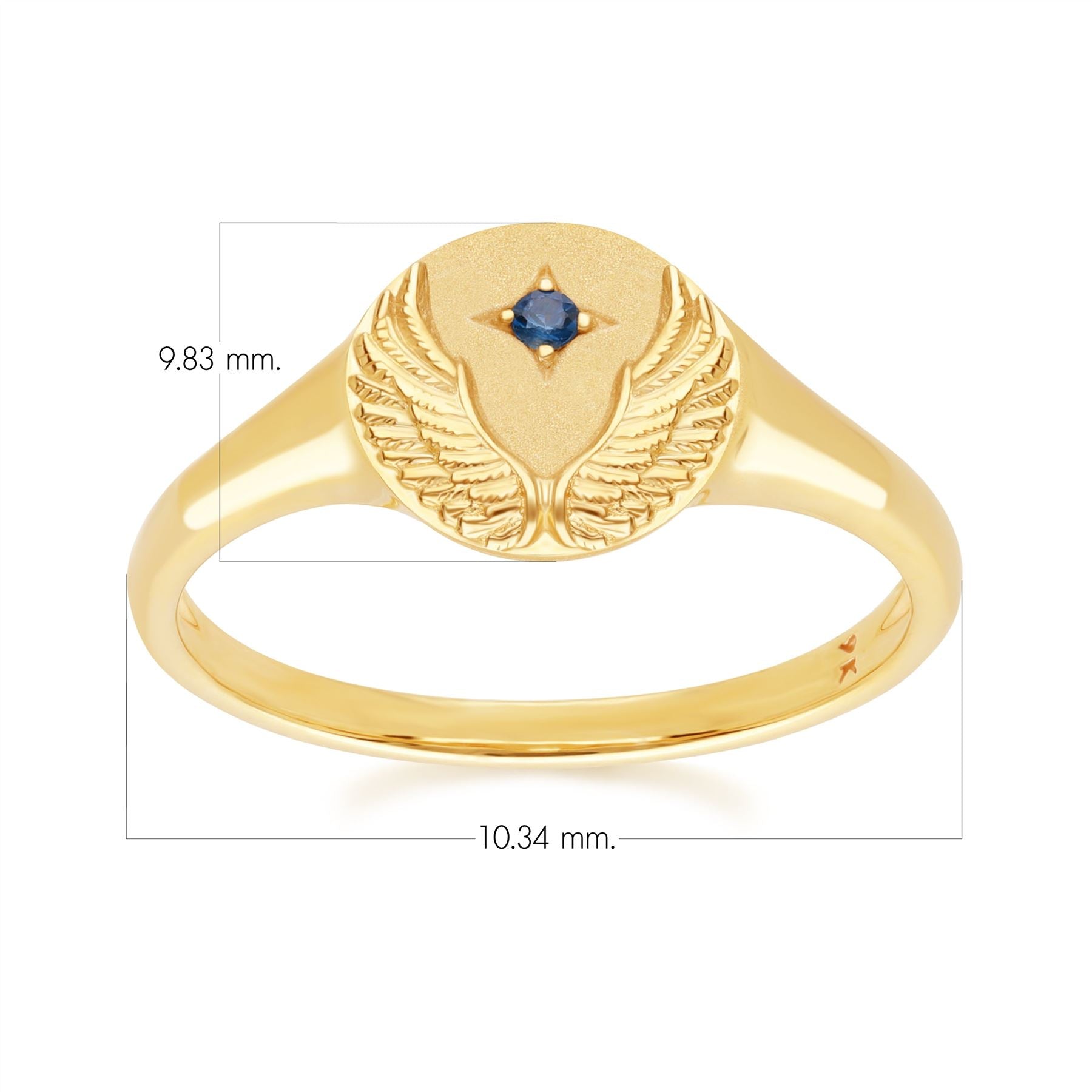 Zodiac Sapphire Virgo Signet Ring In 9ct Yellow GoldDimensions  135R2086019