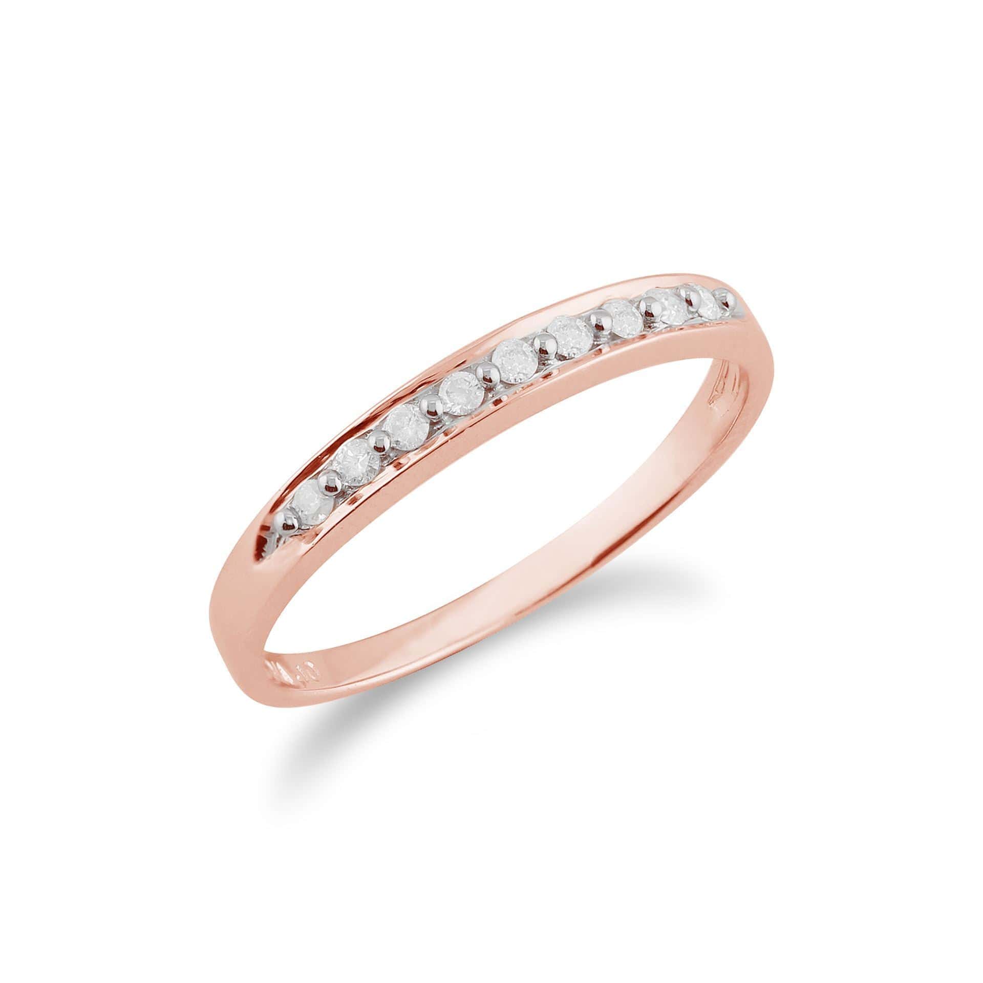 181R4231039 Classic Round Diamond Eternity Ring in 9ct Rose Gold 4