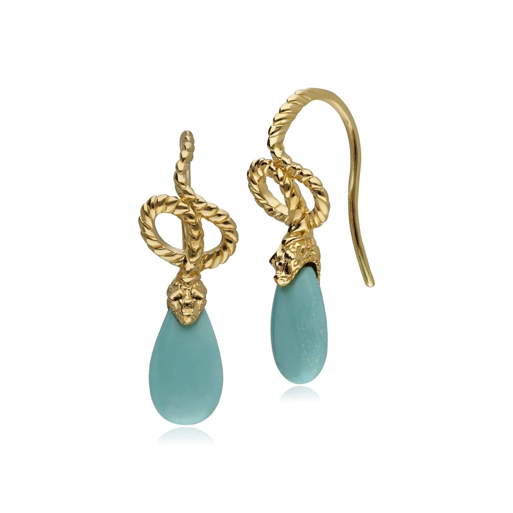 ECFEW™ Turquoise Winding Snake Drop Earrings