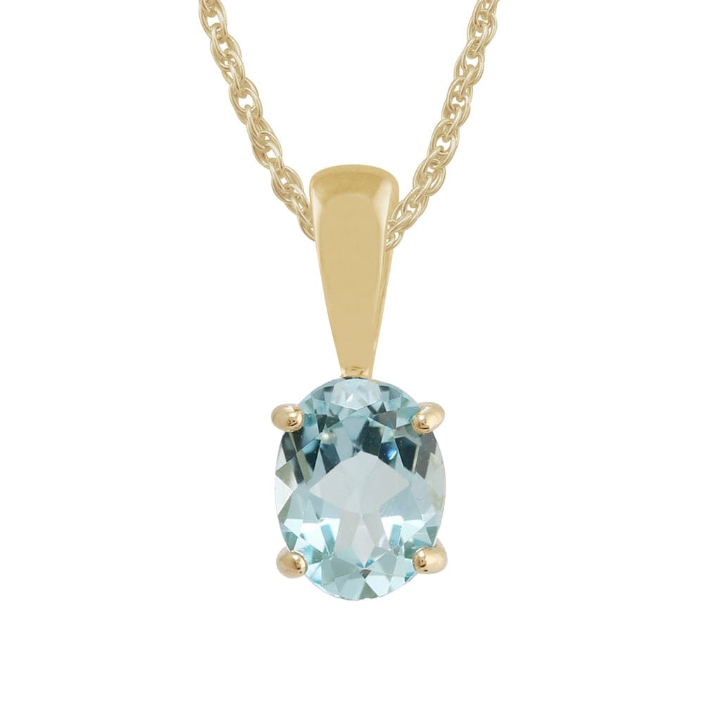 Classic Blue Topaz Pendant & Bracelet Set Image 3