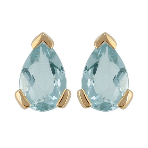 Classic Aquamarine Stud Earrings & Pendant Set Image 2