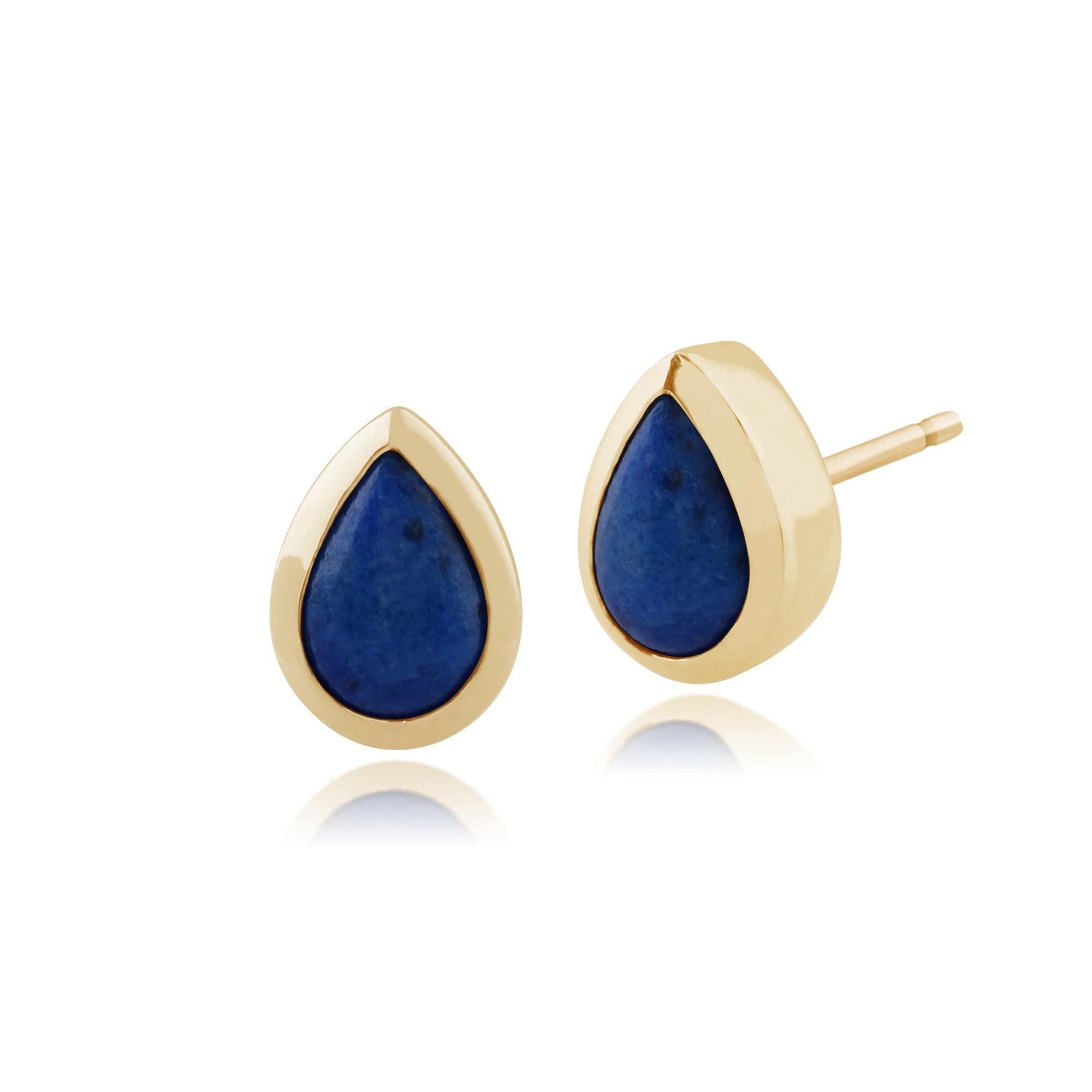 Gemondo 9ct Yellow Gold 0.71ct Lapis Lazuli Stud Earrings Image
