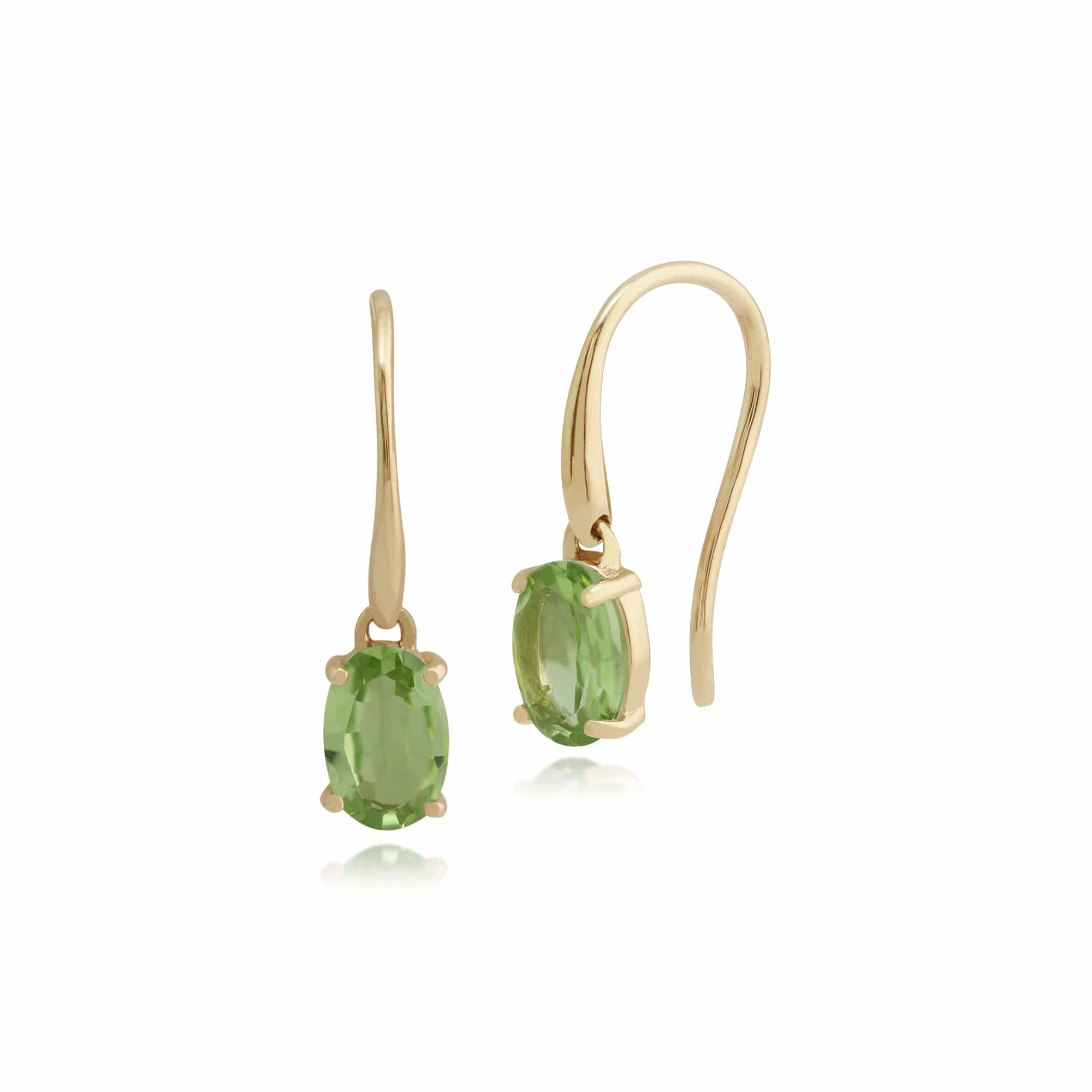 Classic Peridot Single Stone Drop Earrings & Pendant Set Image 2