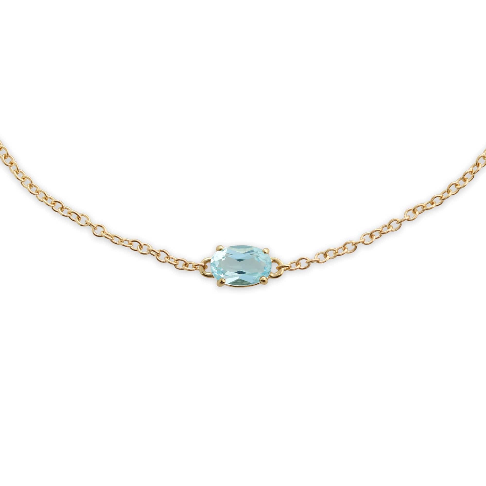 Classic Blue Topaz Pendant & Bracelet Set Image 2