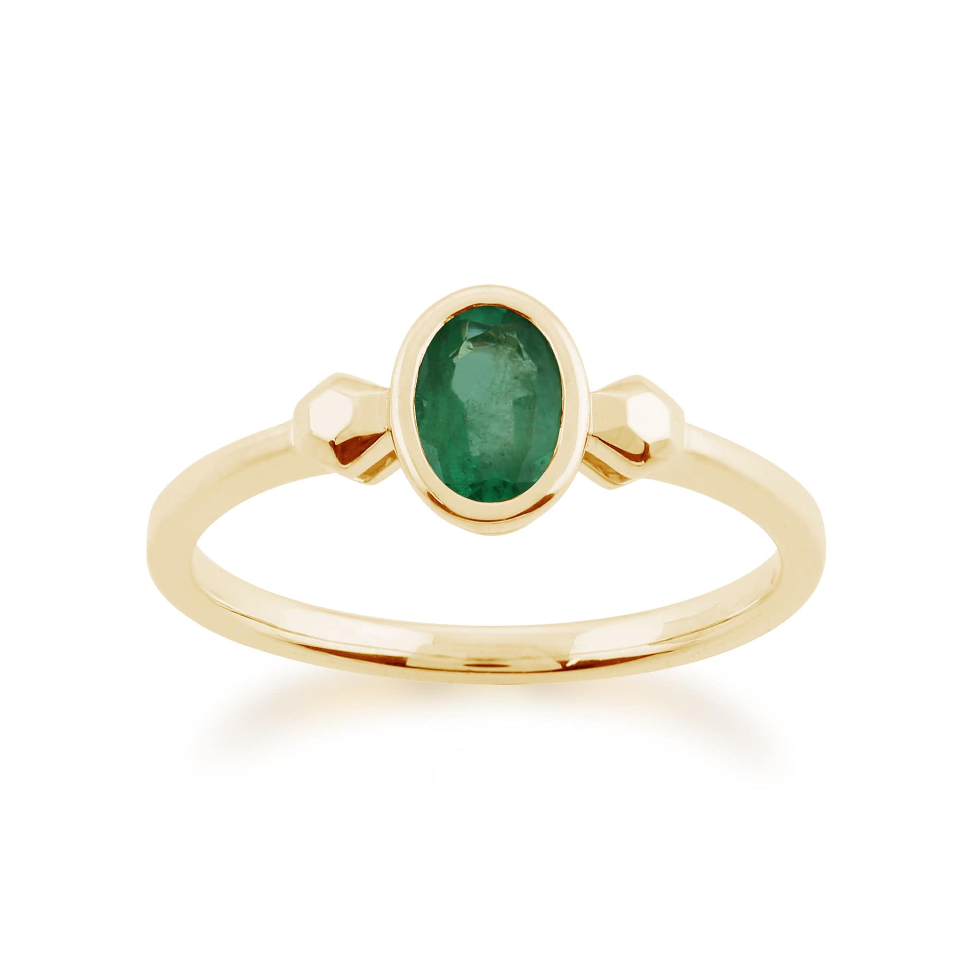 Gemondo 9ct Yellow Gold 0.47ct Emerald Ring Image 1