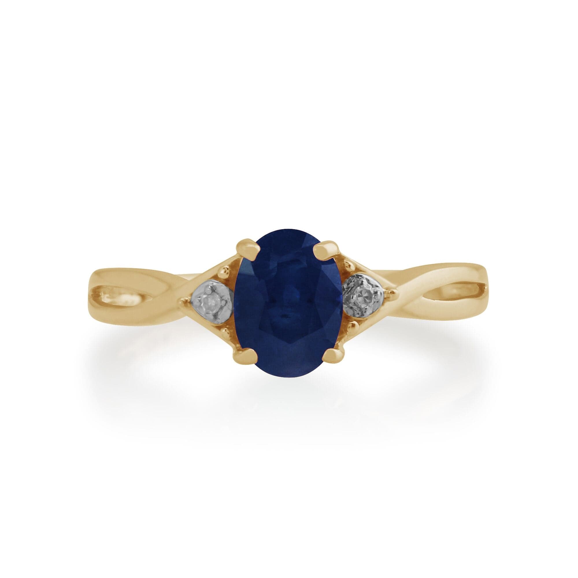 Gemondo 9ct Yellow Gold 1.11ct Sapphire & Diamond Ring Image 2
