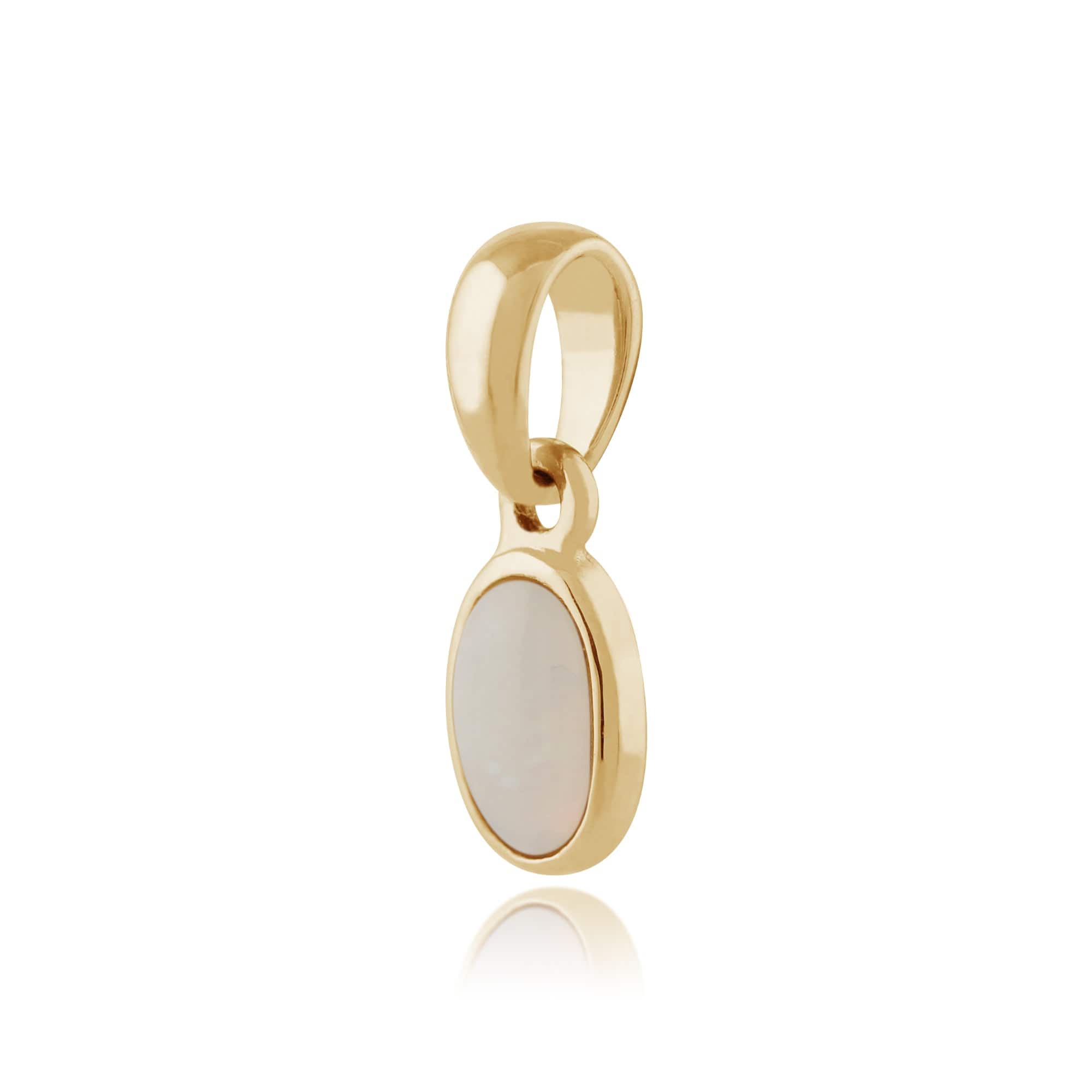 183E0670119-183P01121019 Classic Oval Opal Bezel Stud Earrings & Pendant Set in 9ct Yellow Gold 5