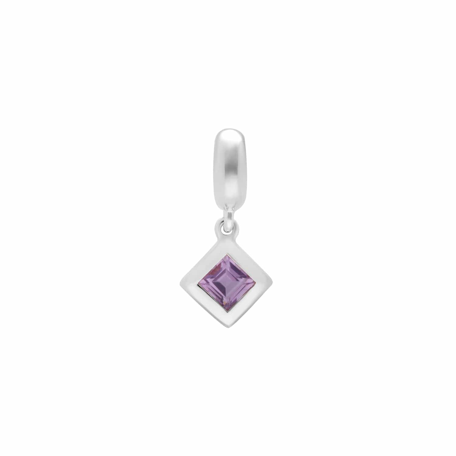 270D004302925 Achievement 'Climber Stone' Sterling Silver Pink Amethyst Charm 1