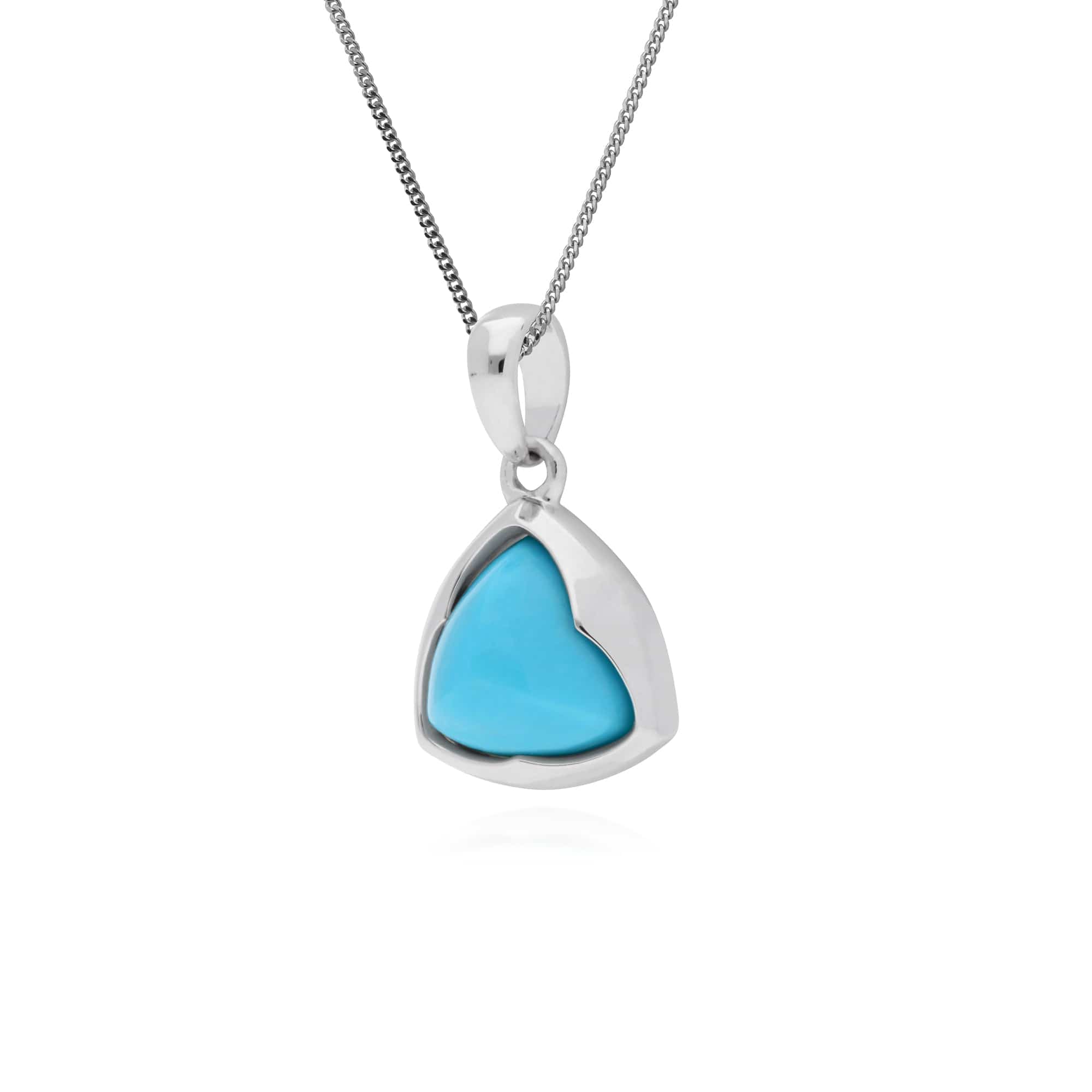 270P024701925 Gemondo Sterling Silver Prism Sugarloaf Turquoise Pendant on 45cm Chain 2