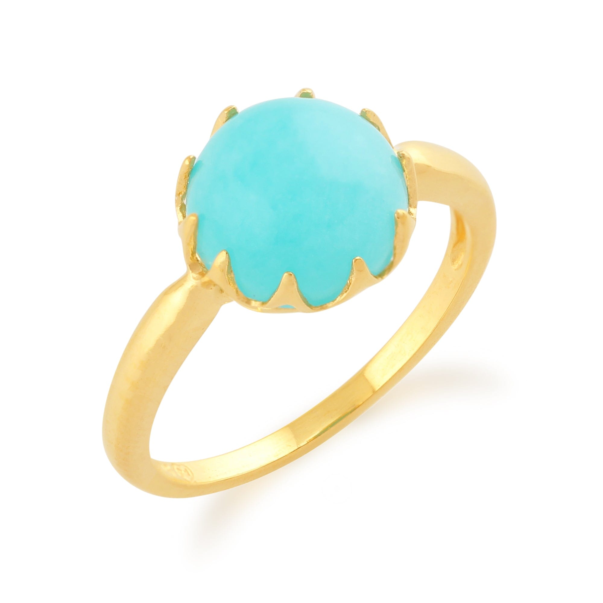 Amazonite 'Calo' Pastel Ring in 9ct Yellow Gold Plated Sterling Silver  Image 2