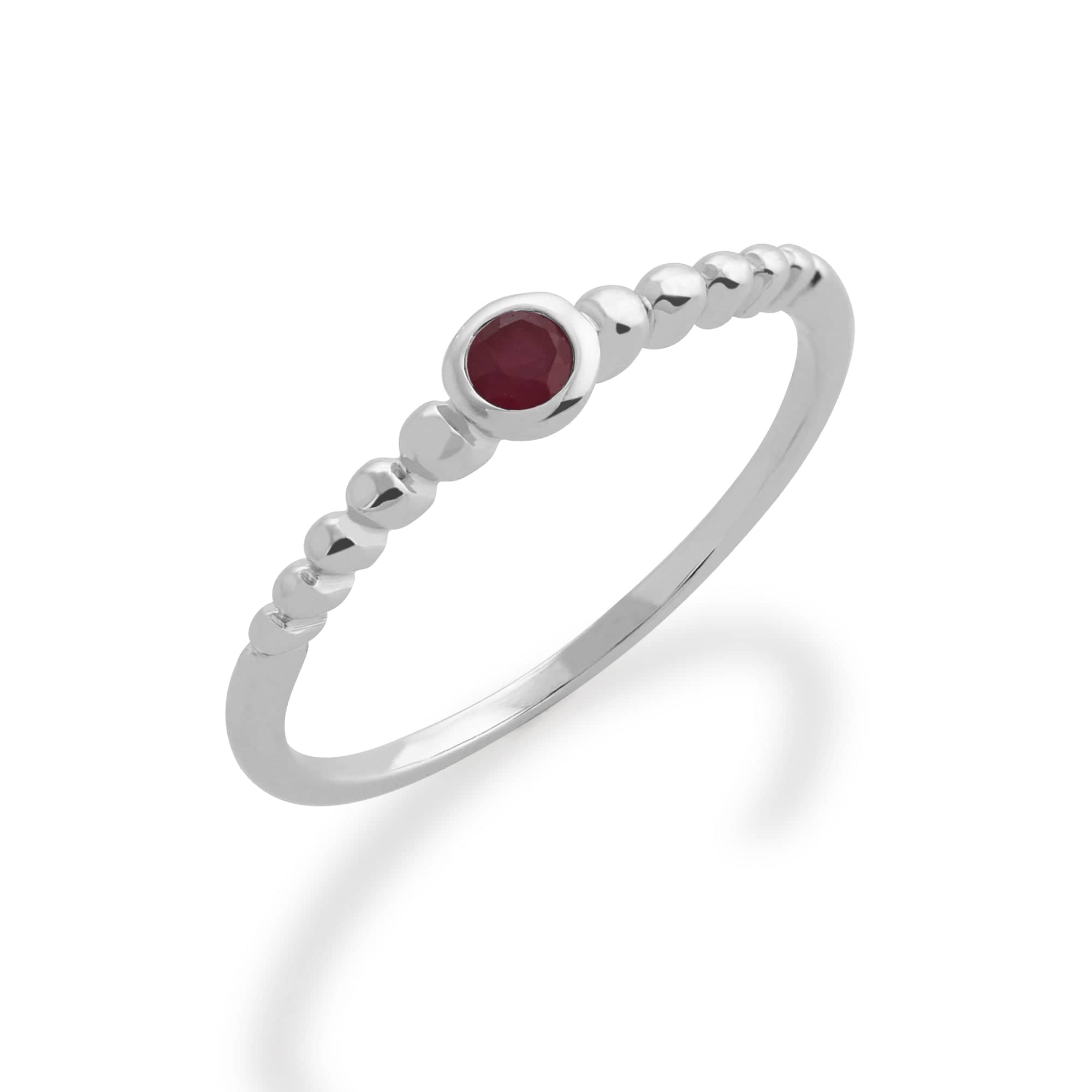 Essential Ruby Bezel Hoop Earrings & Ring Set Image 3