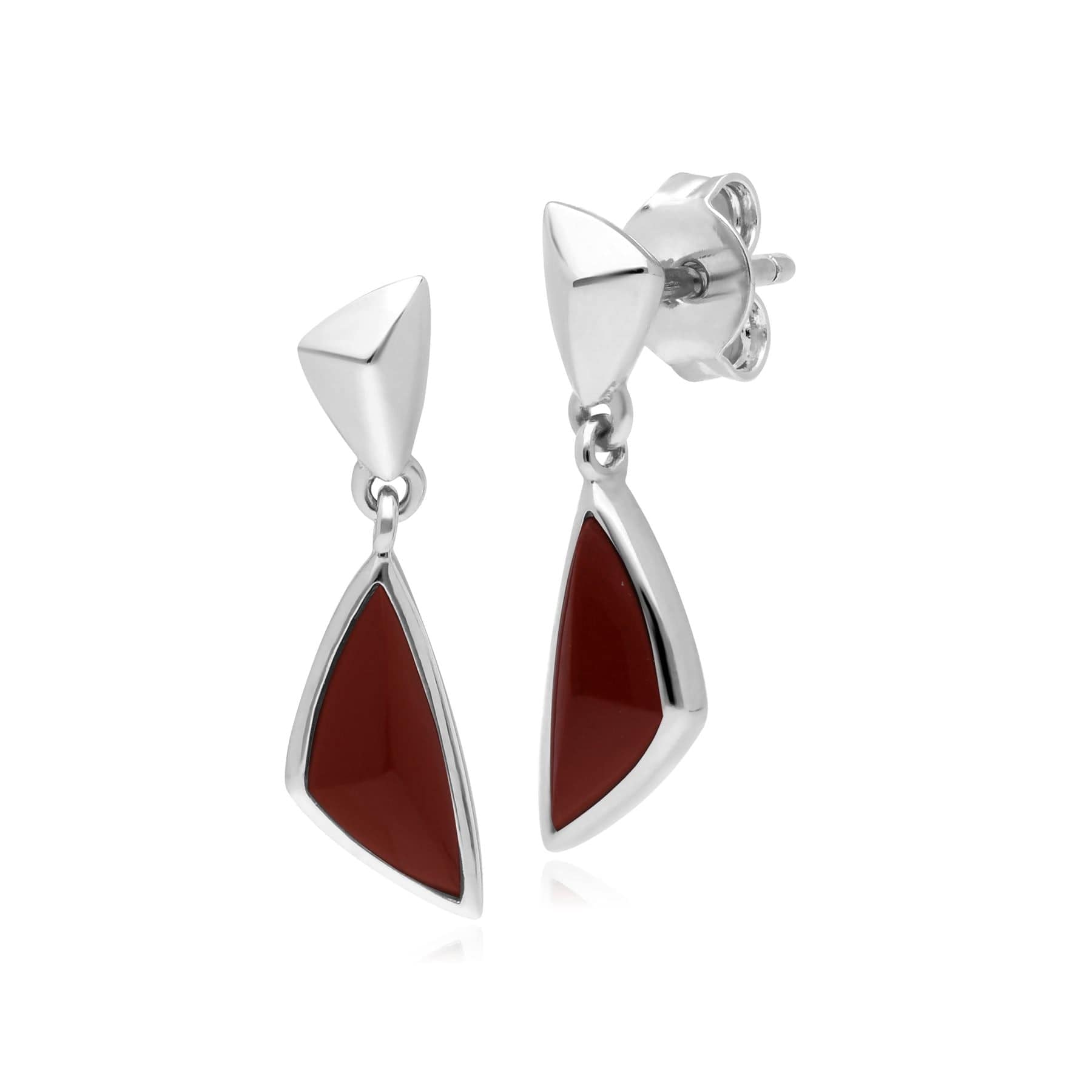 270E029503925 Micro Statement Red Jasper Drop Earrings 1