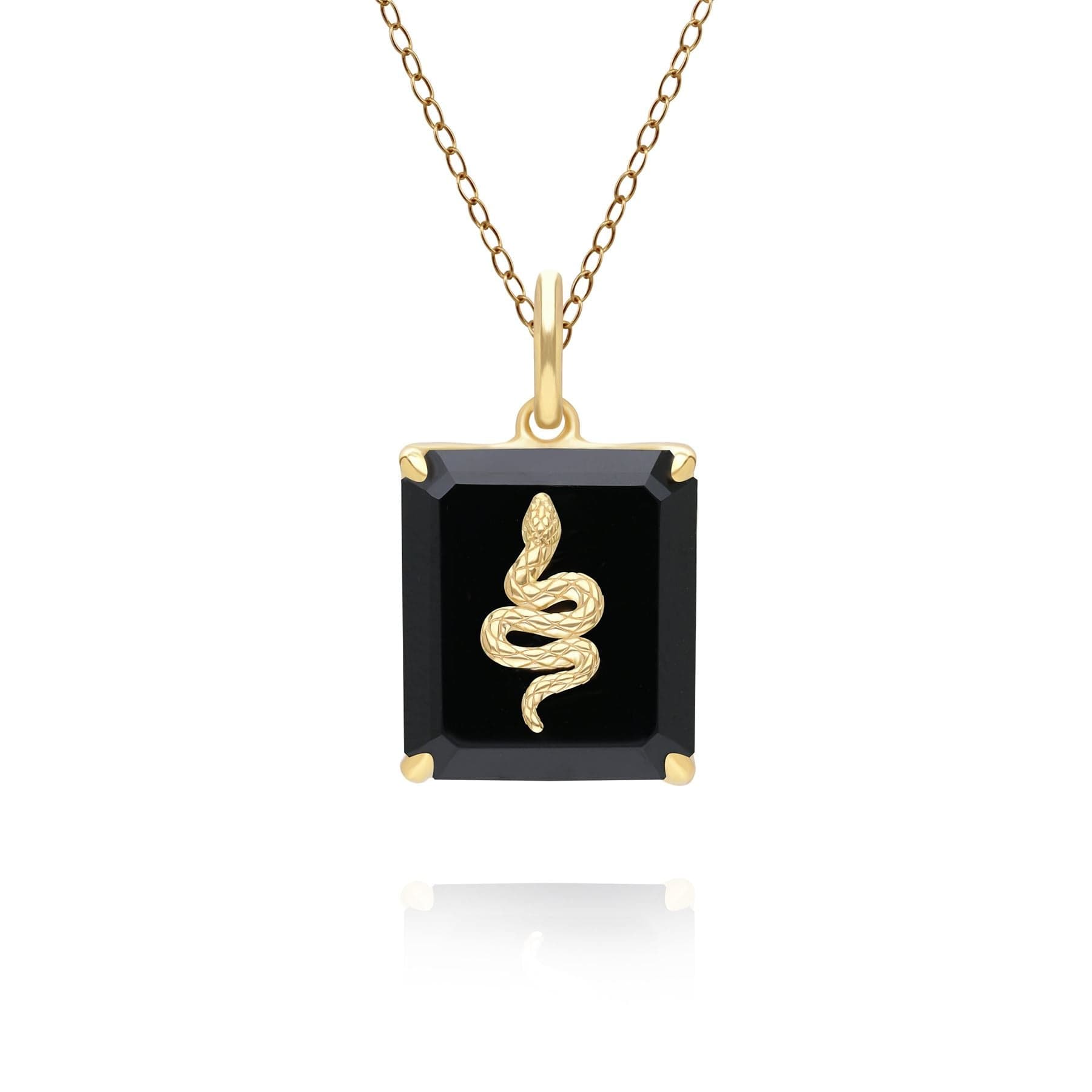 Buy Black Onyx Necklace | Gold Plating – PALMONAS