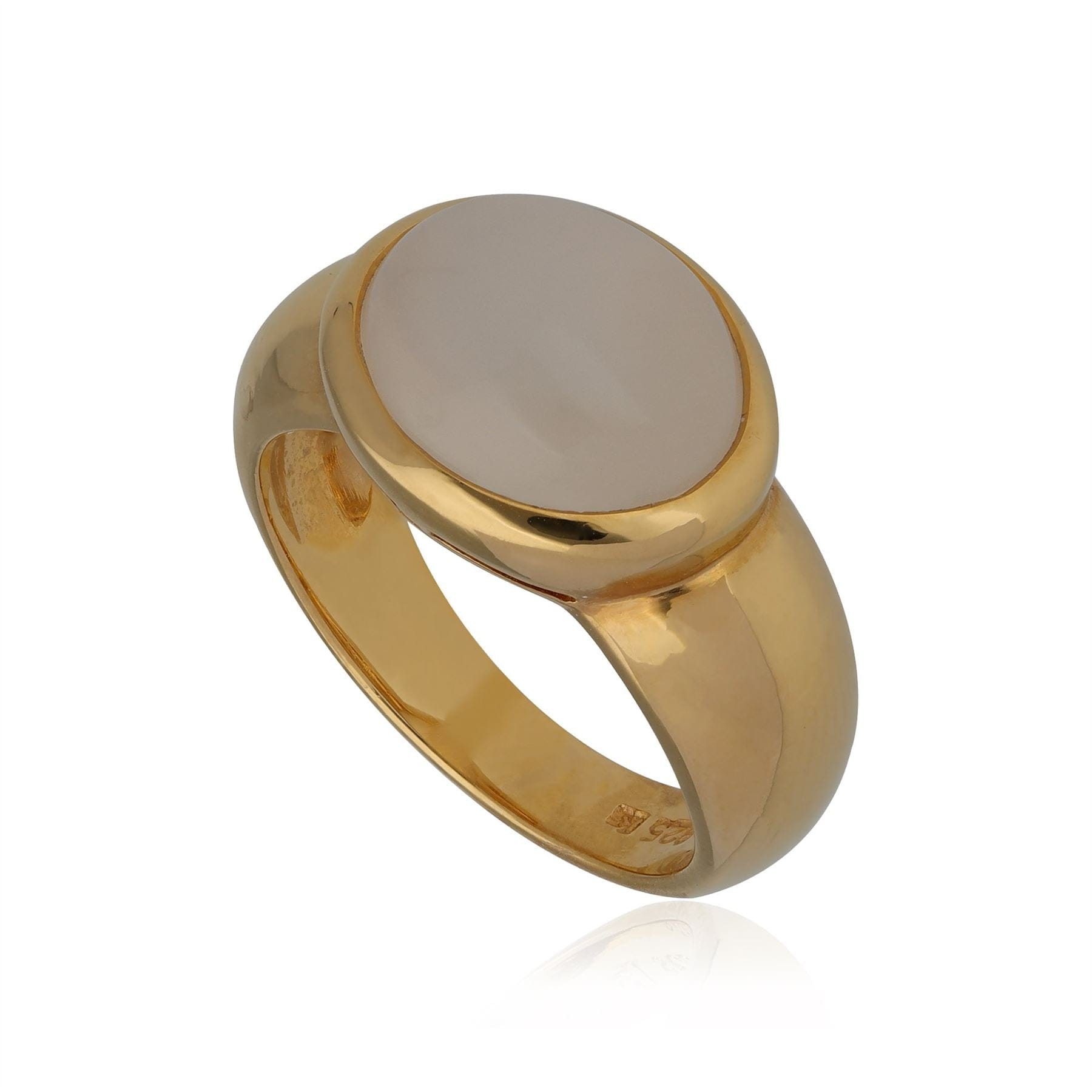 T1025R90U817 Kosmos Moonstone Cocktail Ring in Gold Plated Sterling Silver 1