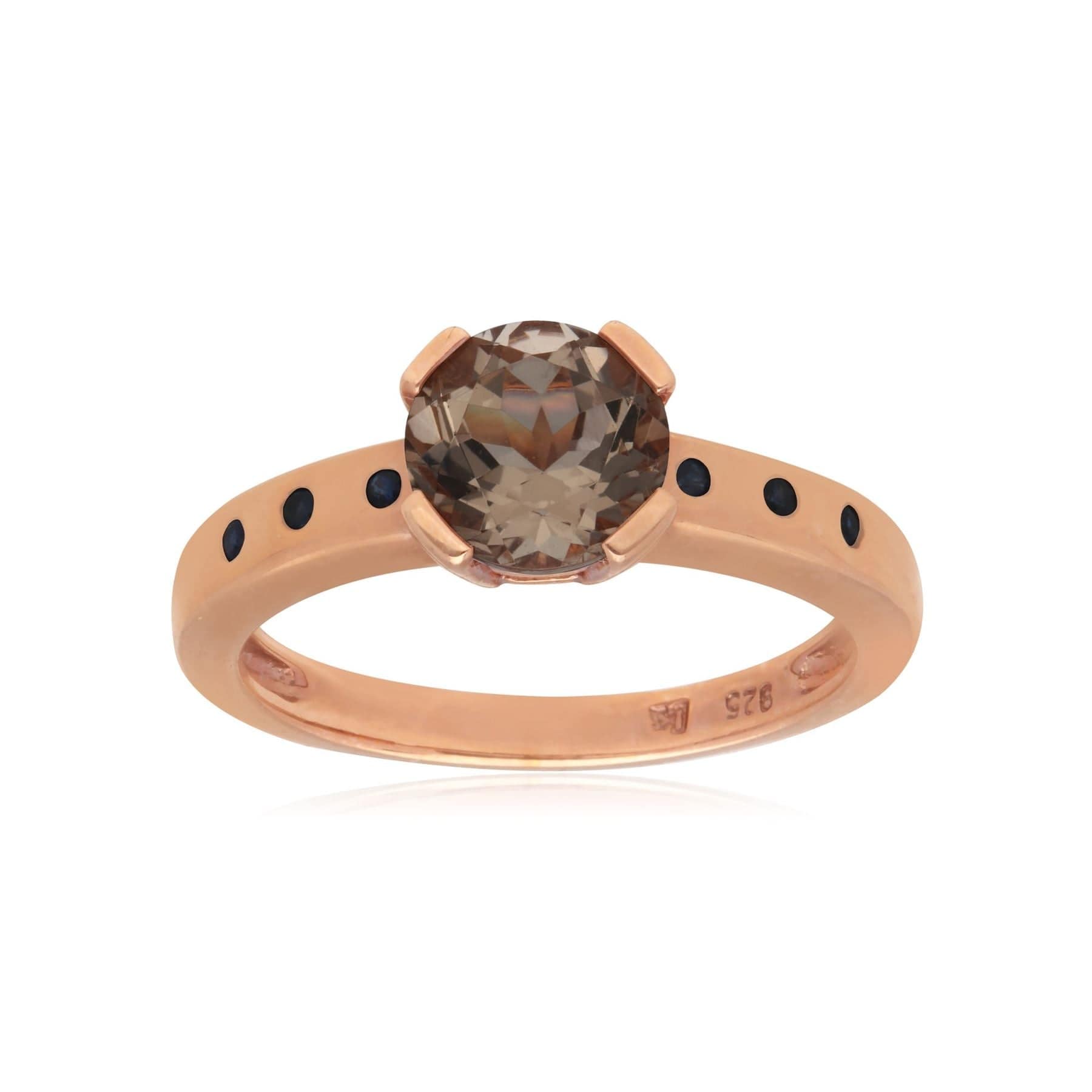 T0552R90W717 Kosmos Morganite Cocktail Ring in Rose Gold Plated Sterling Silver 2