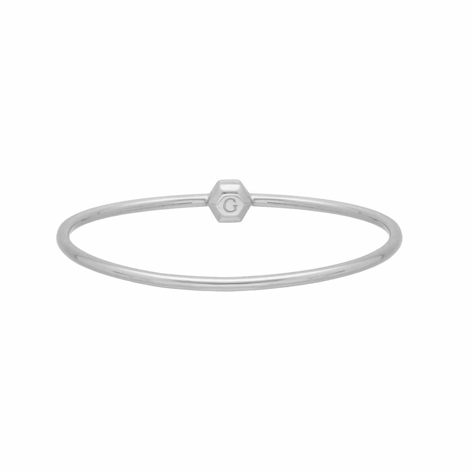 201B100101925 H S Achievement Bangle in Sterling Silver Large 2