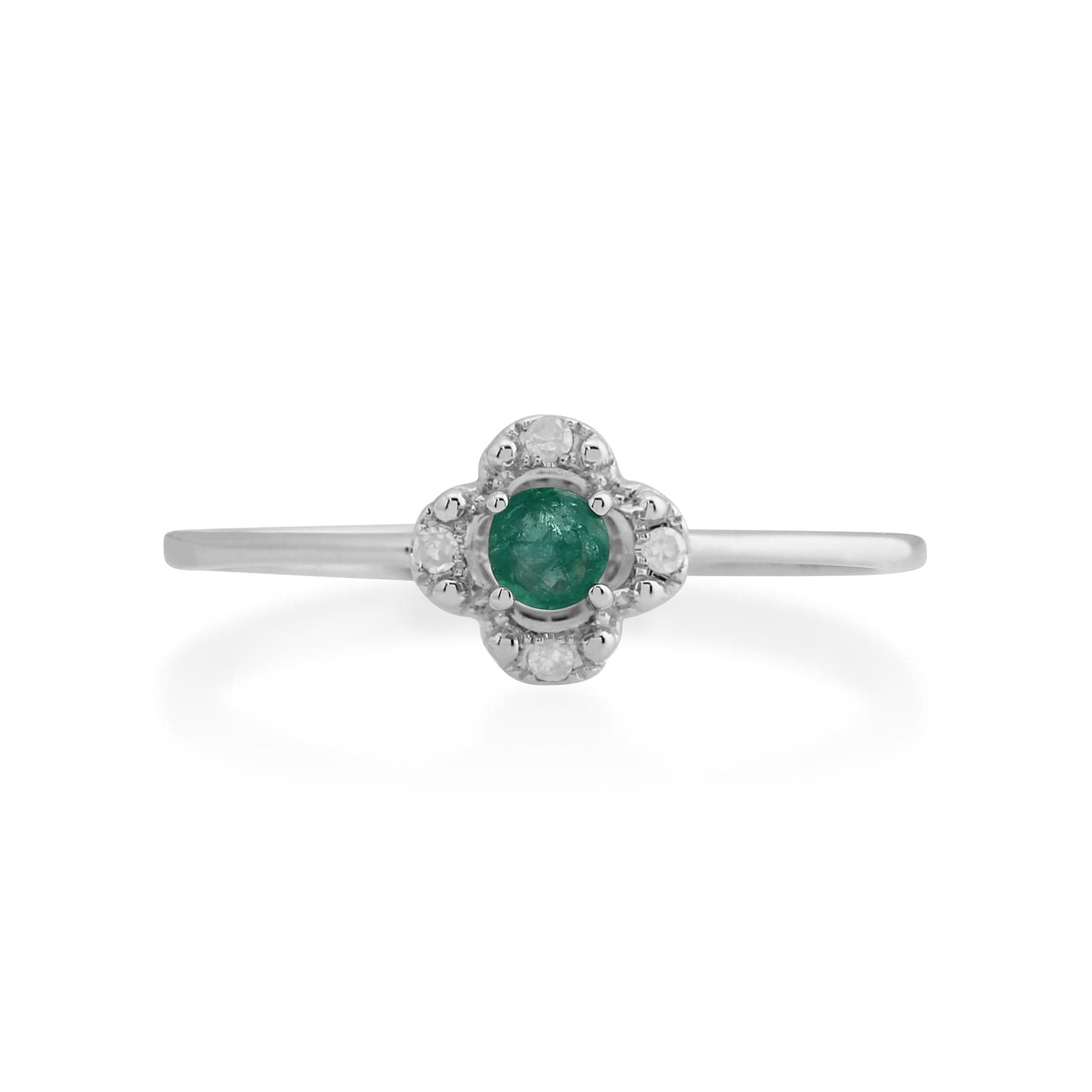 162R0214019 Gemondo 925 Sterling Silver 0.18ct Emerald Ring 2