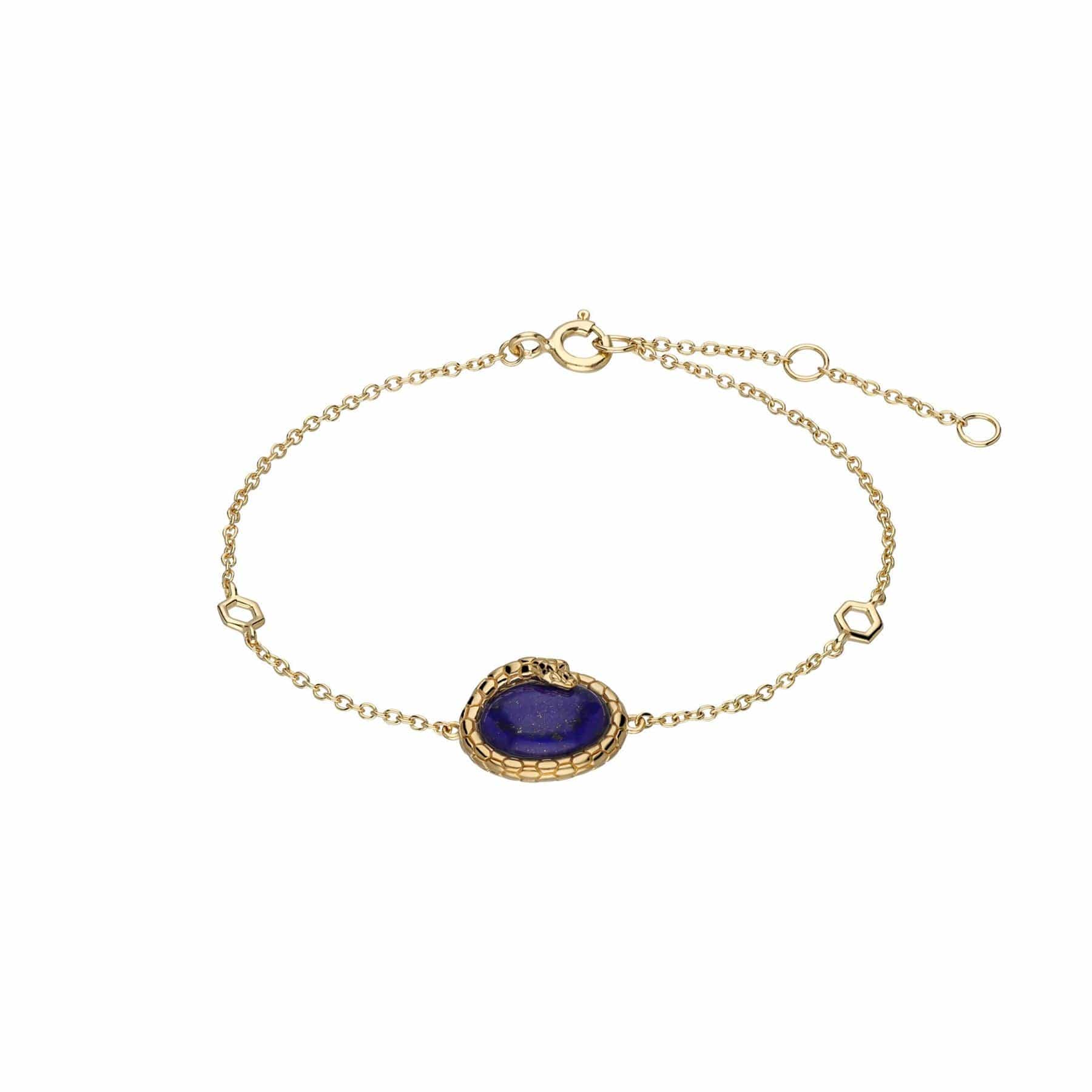 ECFEW™ 'The Ruler' Lapis Lazuli Winding Snake Bracelet