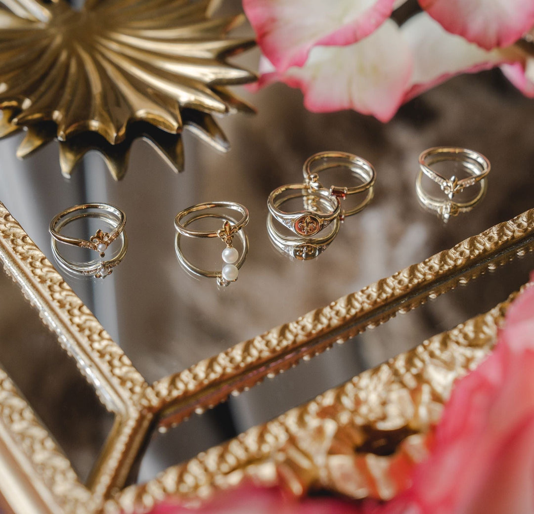 132R8286019 ECFEW™ Ruby Fleur De Lis Ring In 9ct Yellow Gold 4