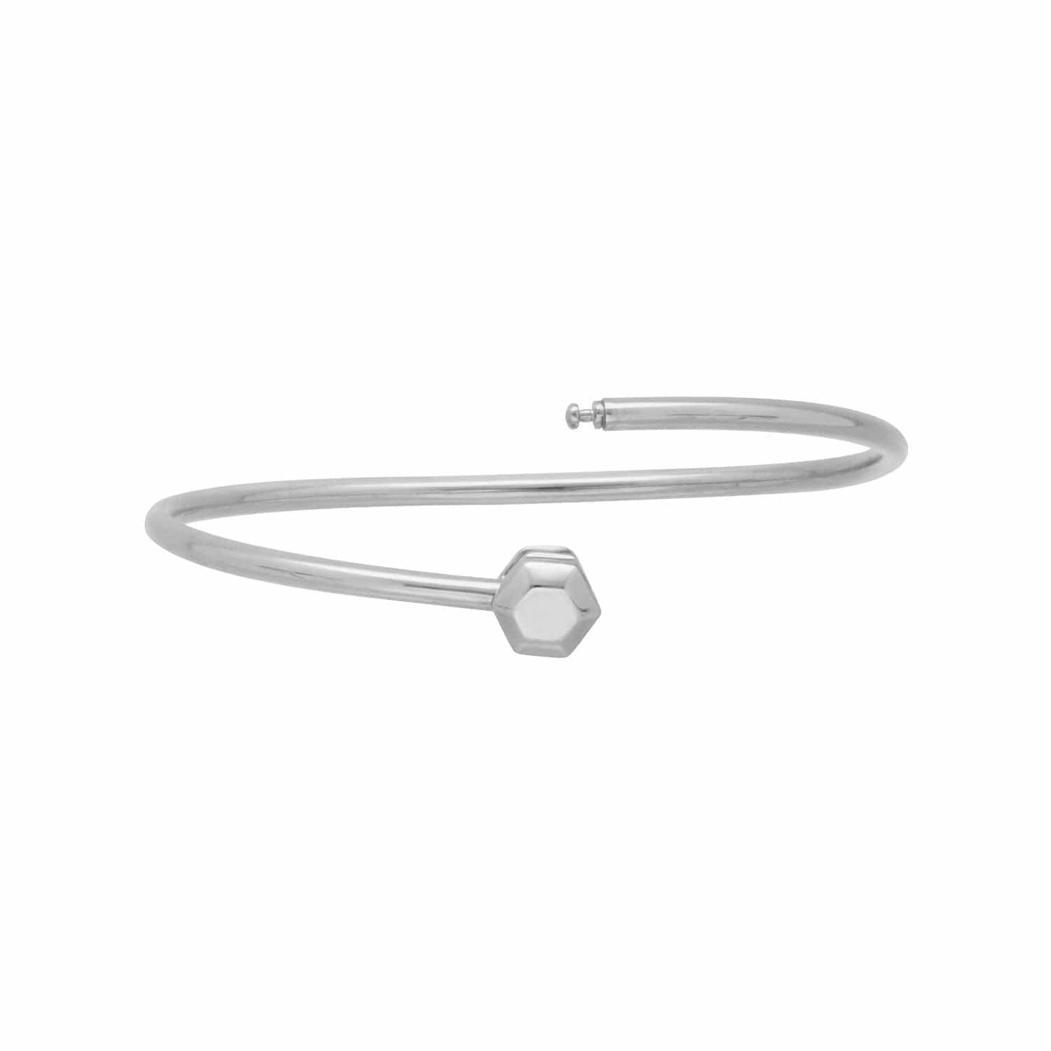 201B100101925 H S Achievement Bangle in Sterling Silver Large 1