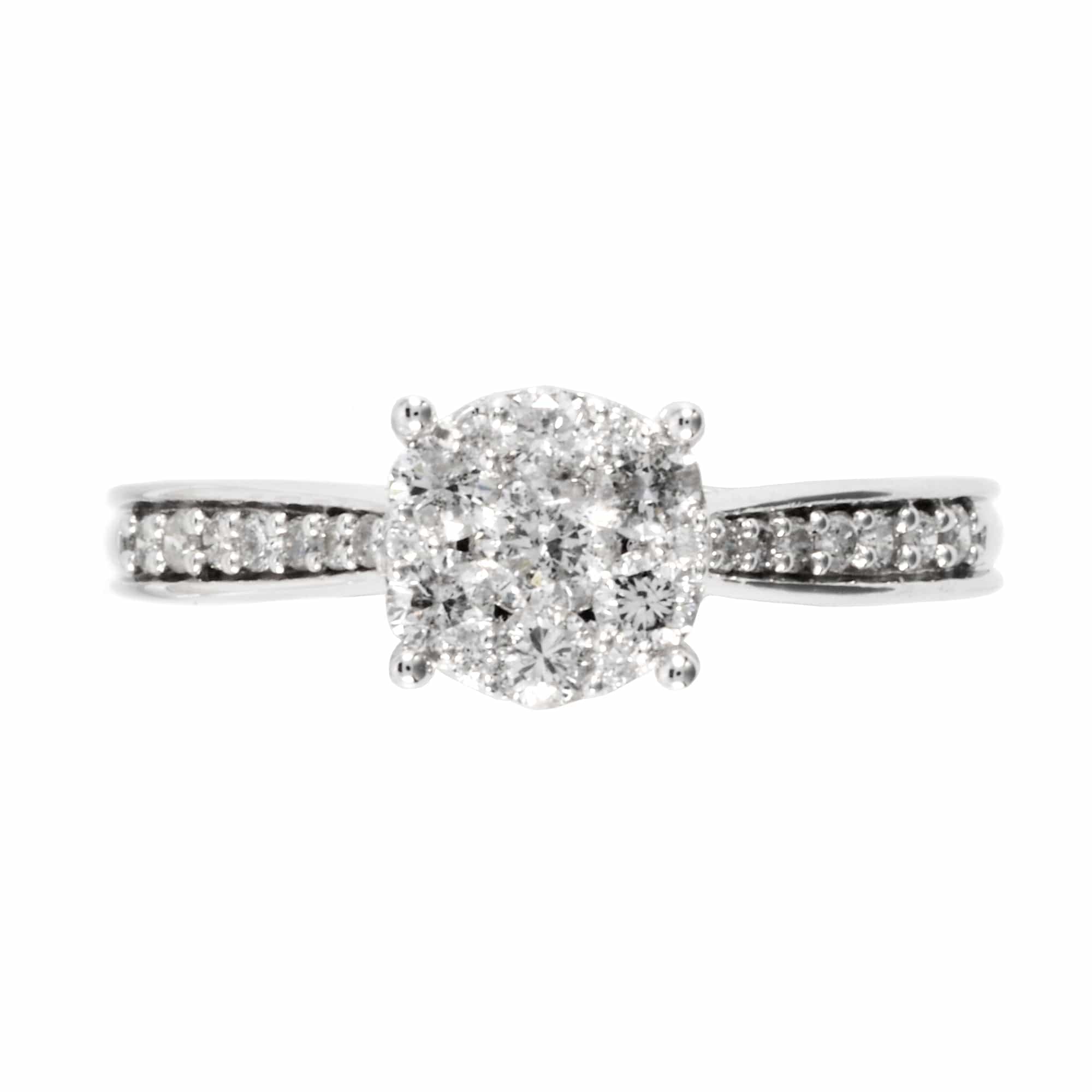 RG034347 Classic Round Diamond Solitaire Ring in 18ct White Gold 2