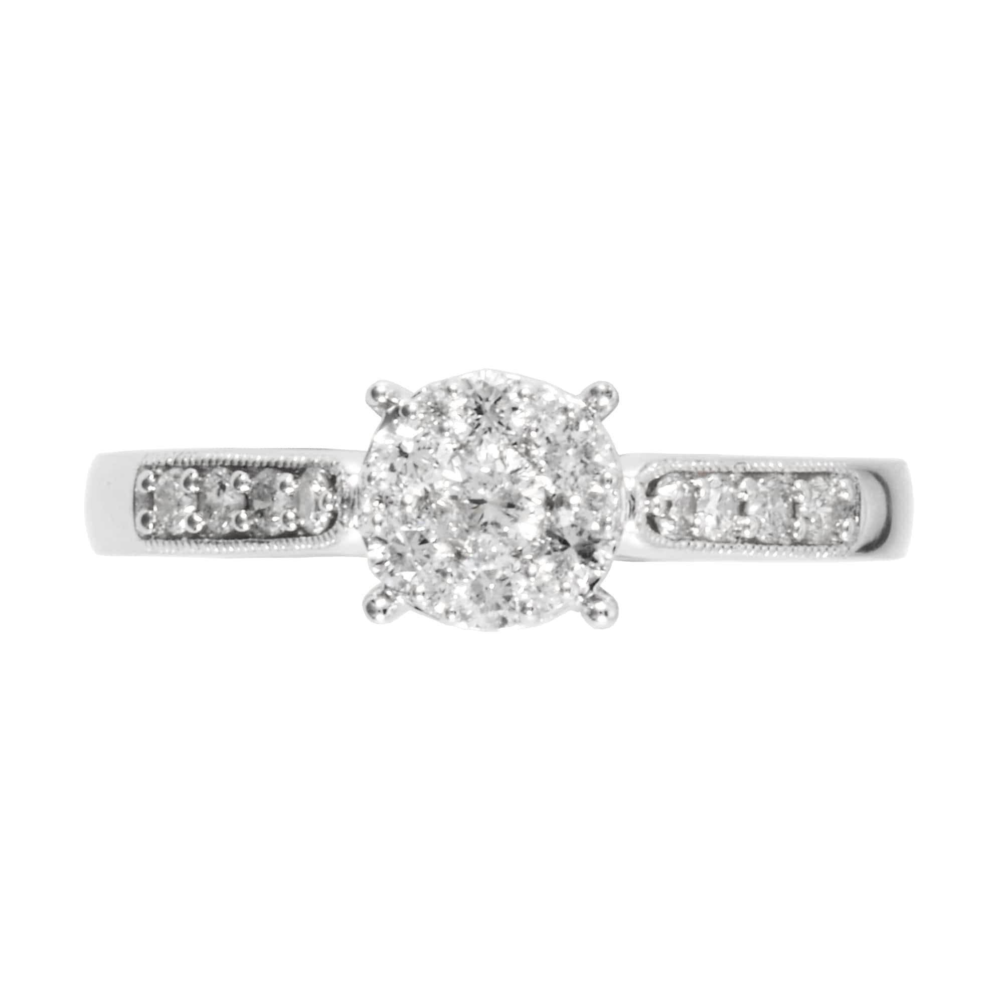 RG034787 Classic Round Diamond Solitaire Ring in 18ct White Gold 2